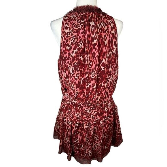 Ramy Brook Women's Red Leopard Print Winsten Mini Dress - Picture 5 of 8